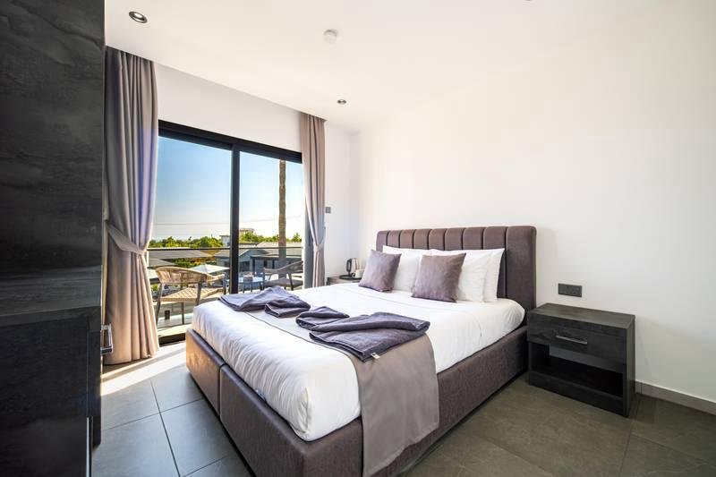 Classic First Floor Double Room with private balcony and pool view