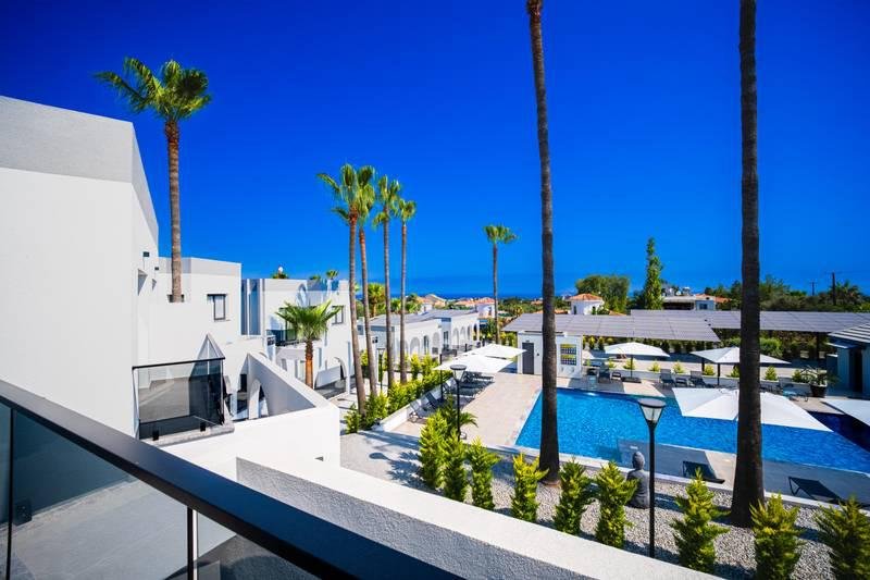 Pool view from first floor balcony